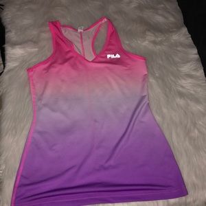 Fila Sport Pink and purple ombré tank top.